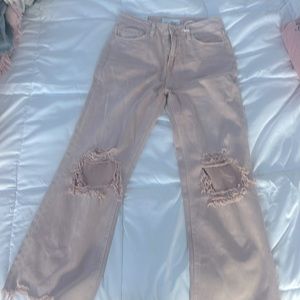Women’s jeans peach color never worn